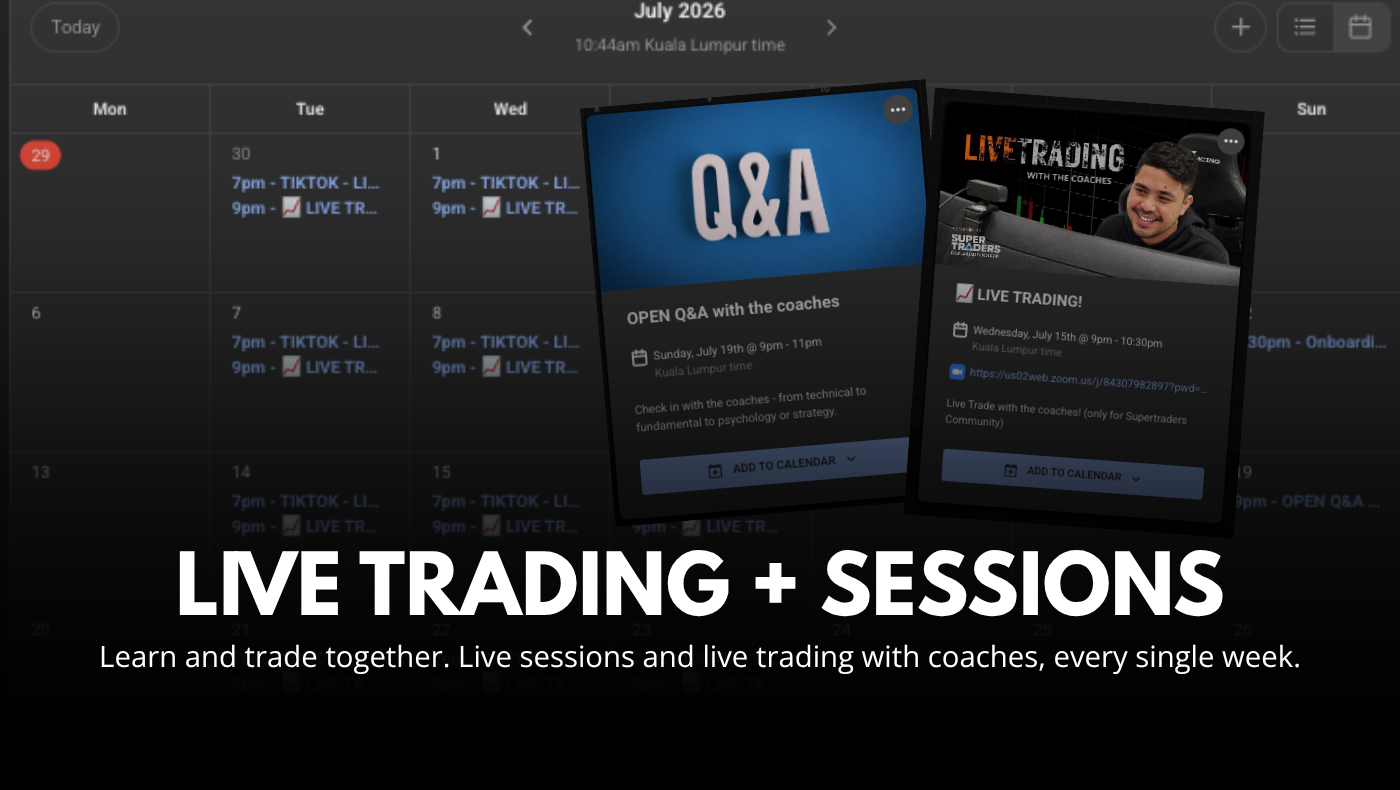 Live trading and sessions with coaches, every week